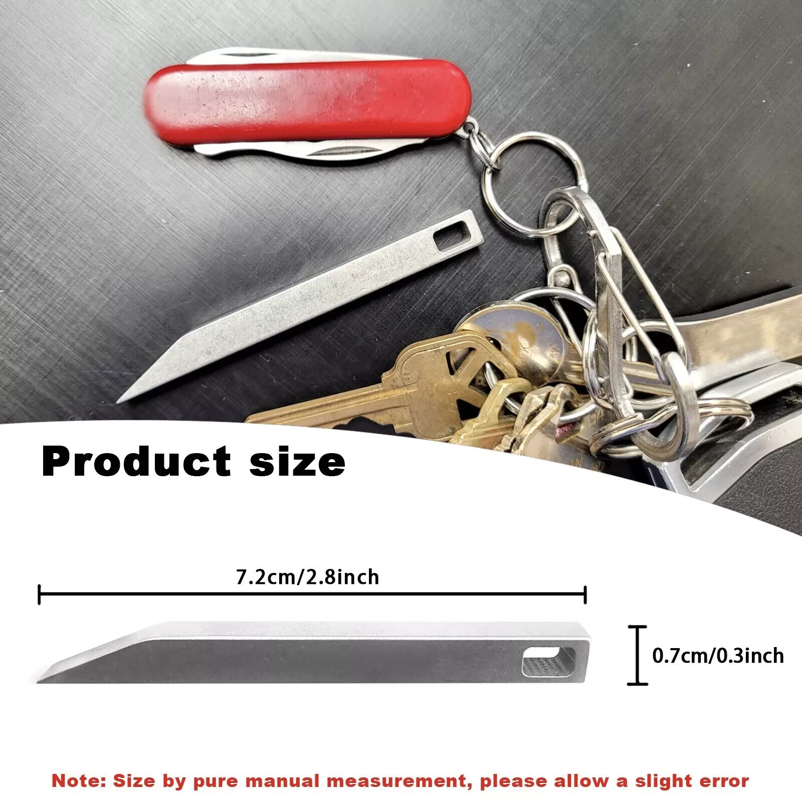 The Mighty Bar EDC Keychain Prybar Small Key Chain Pry Bar Tool Travel Camping