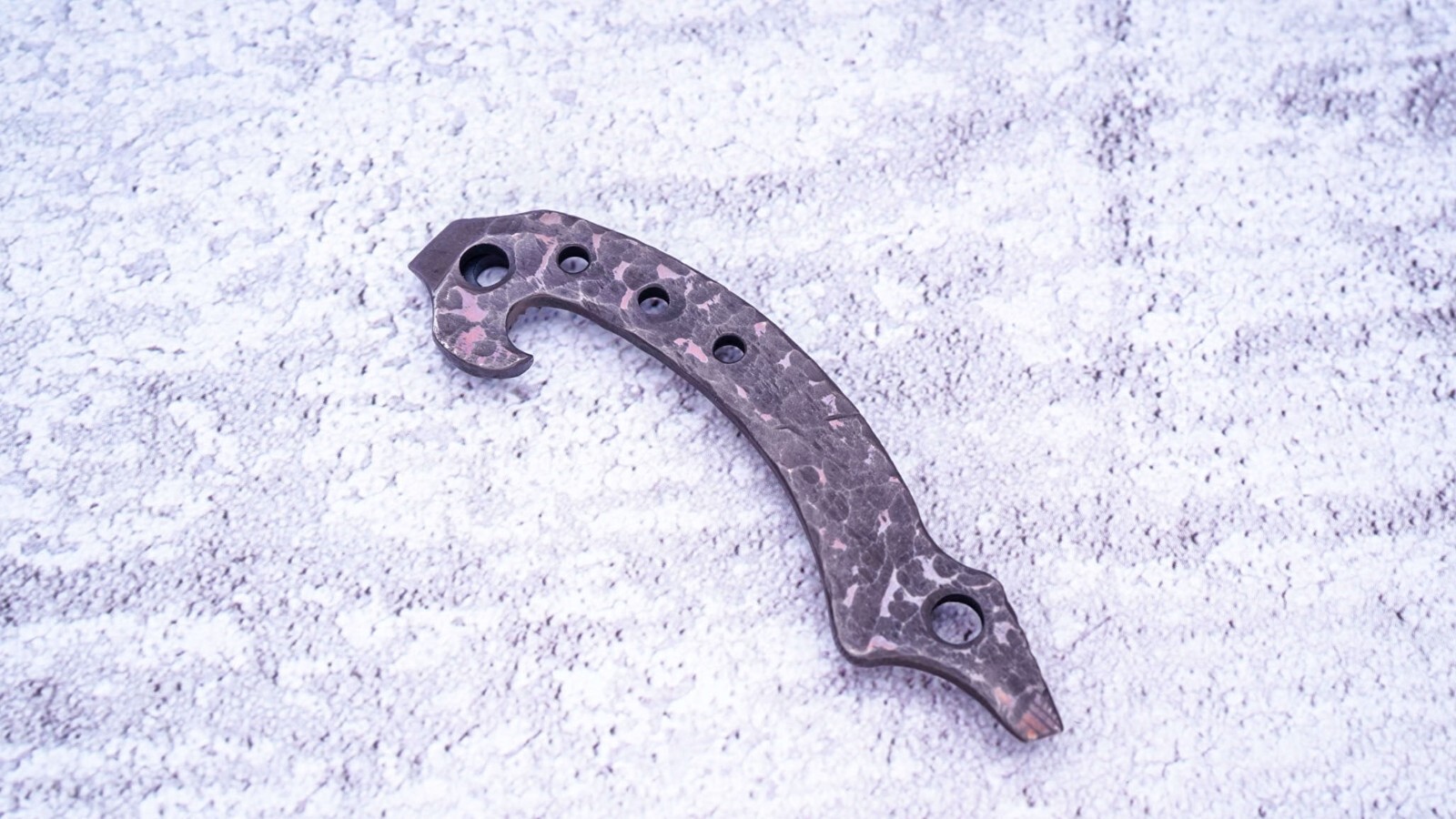 Tuffknives Laffer Curve Keychain-Bottle Opener-Pry Bar, Patterned/Brnz Ano Ti