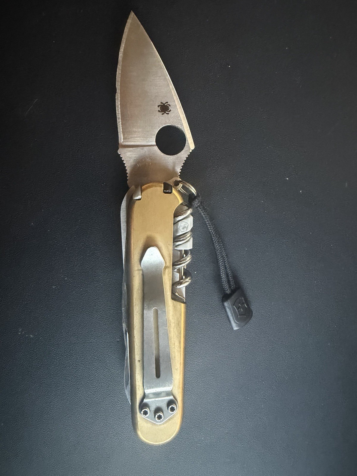 Custom Spydernox | Victorinox Huntsman | Spyderco VG-10 Blade | Brass Scales