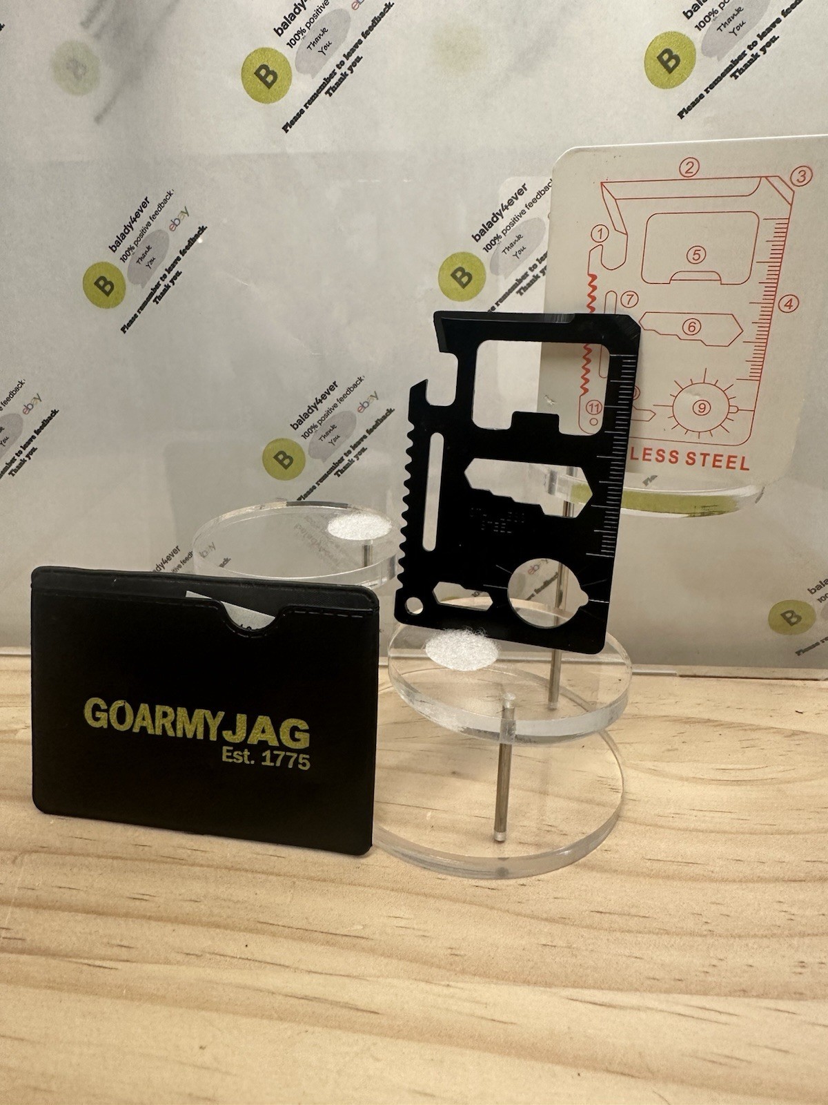 “GO ARMY Jag Est. 1776” Branded 11 in 1 Multi-tool Survival Credit Card