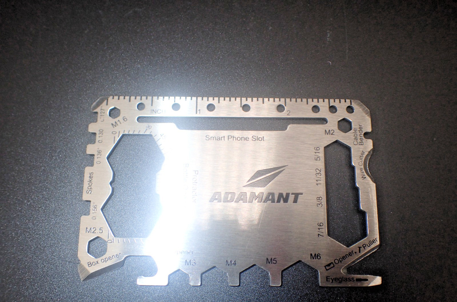 Adamant 25-in-1 SteelLite Compact Multi-Tool Card Wallet-Sized Survival Tool Sta
