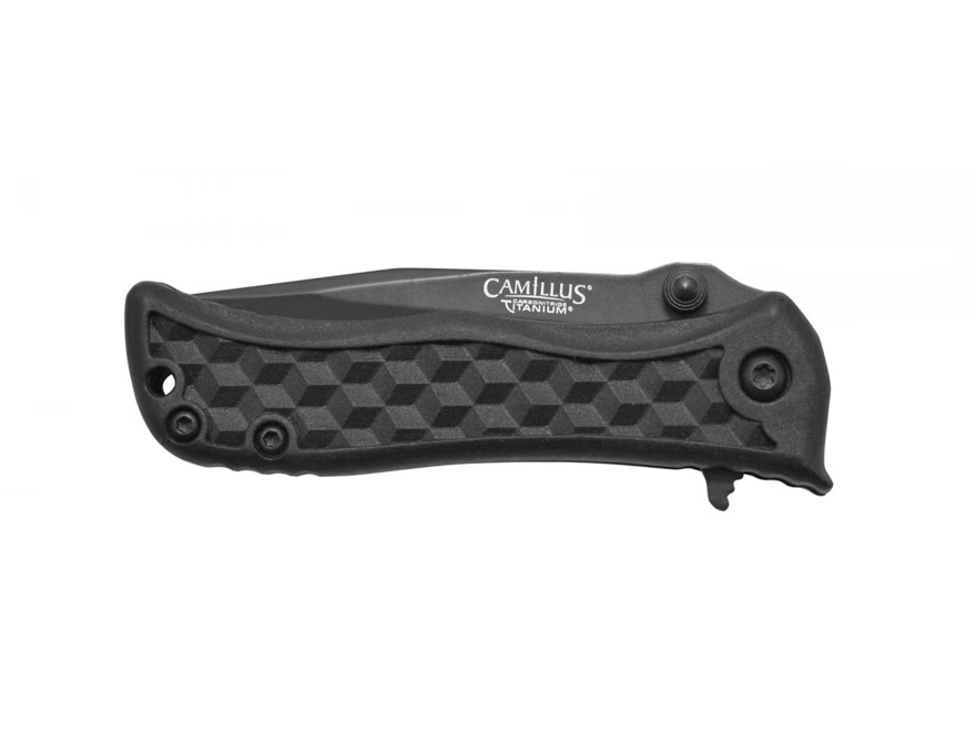 Camillus Erupt Assisted Opening Pocket Knife 2.45″ Drop Point AUS-8 Black