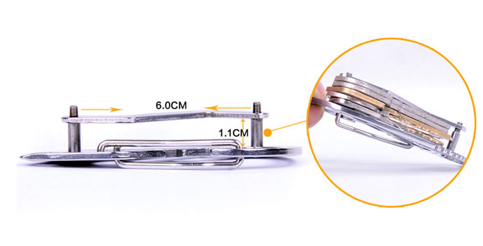 Heavy Duty Carabiner Keychain Multi Tool Bottle Opener EDC Key Clip