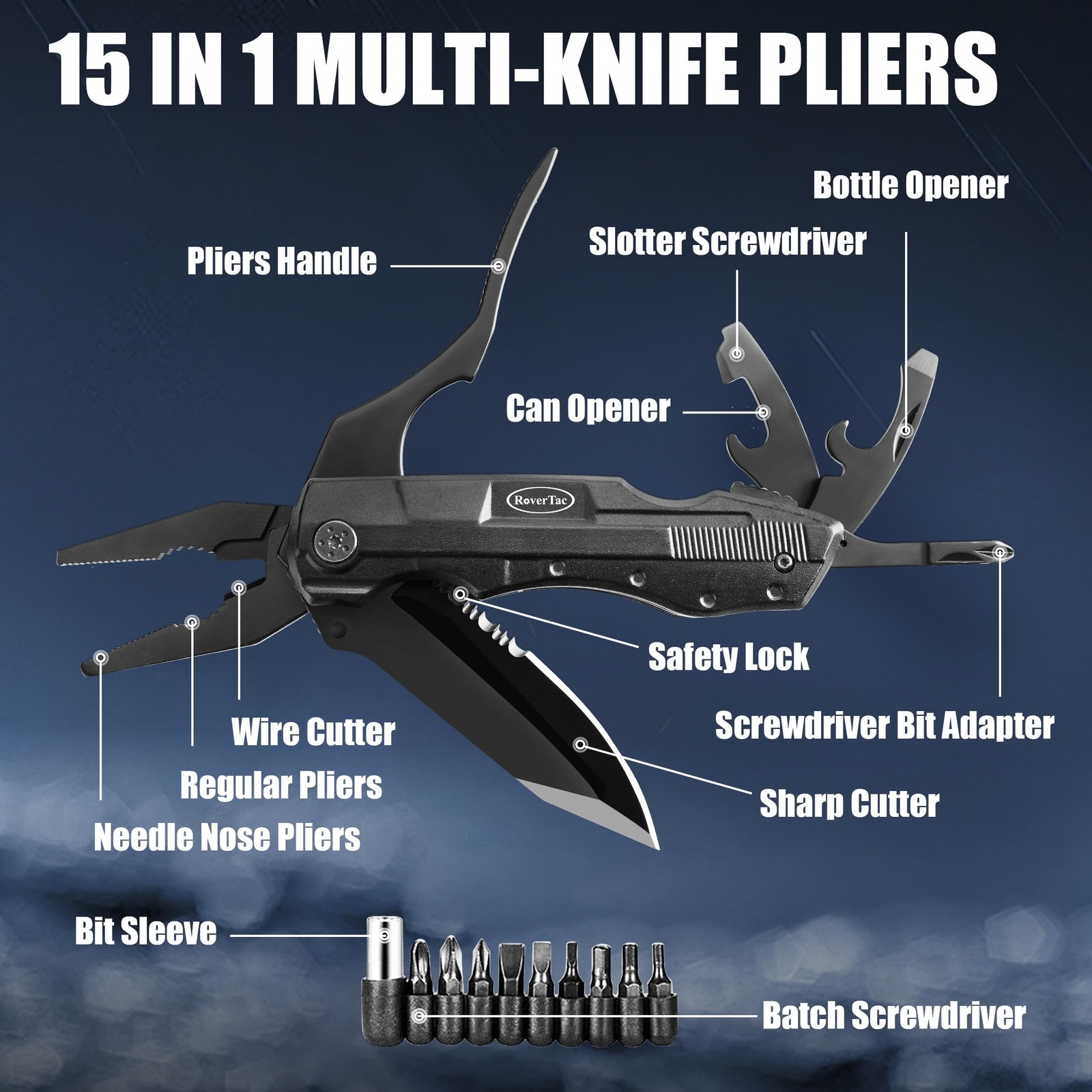Multitool Knife Set, Gifts for Husband, Boyfriend, Dad, 15in1Multitool Fair…