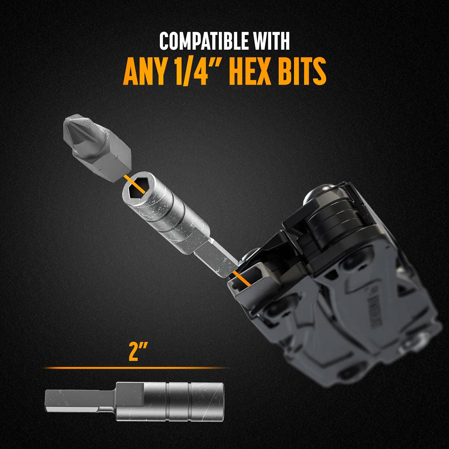 Galvanox Hex Bit Driver Adapter Extender for Leatherman Multitool Bit Driver