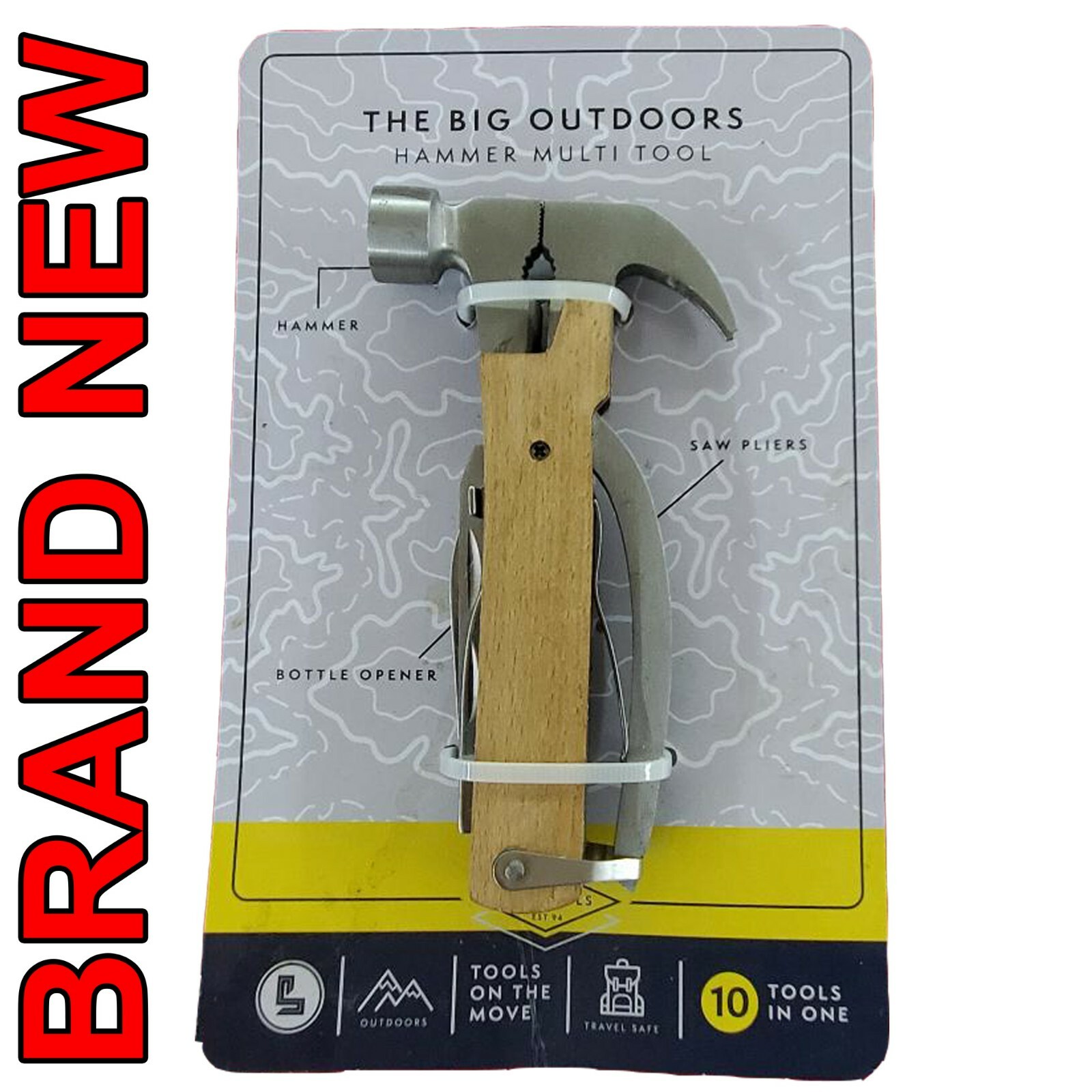 The big outdoors hammer multi tool 10 in 1 NEW