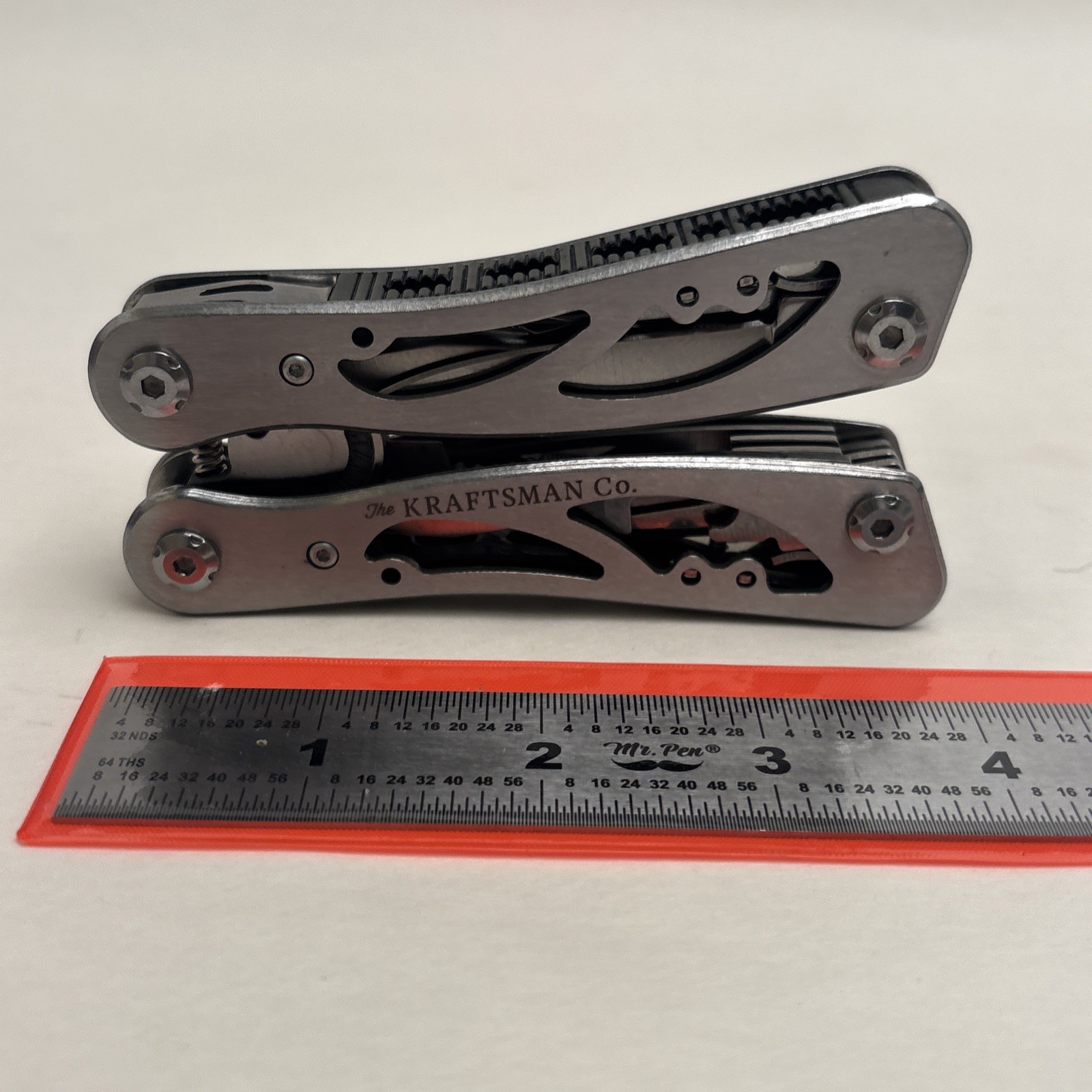 Kraftsman Multitool Silver Tone, Sheath Included. Camp Hunt Fish Survival Bugout