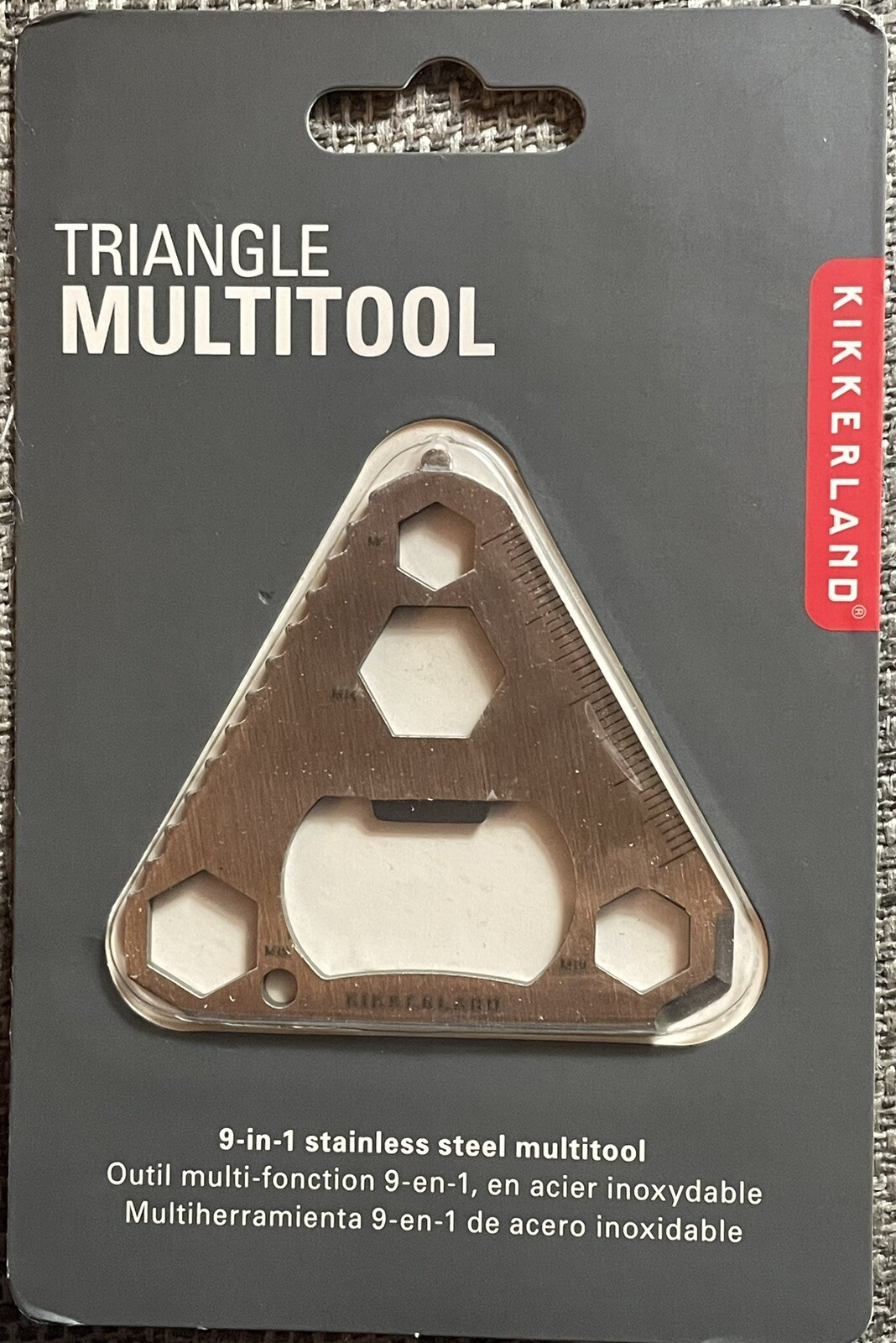 Kikkerland Triangle Stainless Steel Multitool Factory-Sealed NOC
