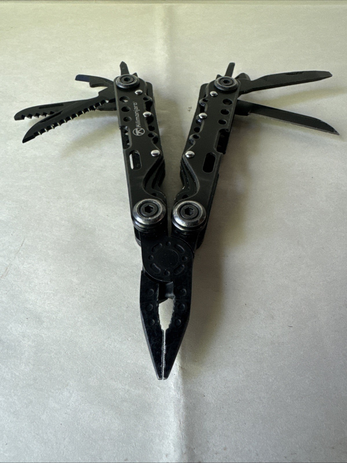 Kilimanjaro Ballast Folding Multi Tool Pliers Wire Cutter W/ Nylon Sheath Black