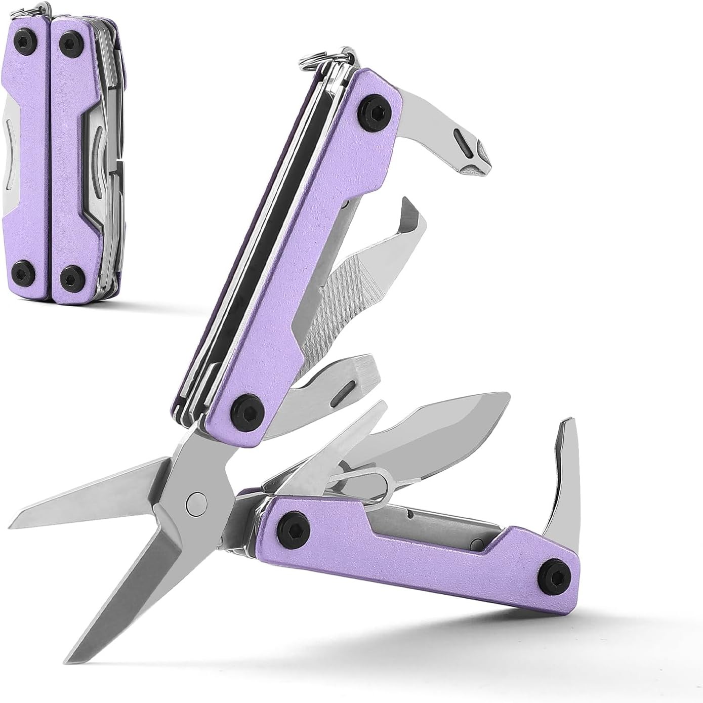 Multitool with Pocket Knife,Gifts for Men and Women, 11-in-1 Mini EDC