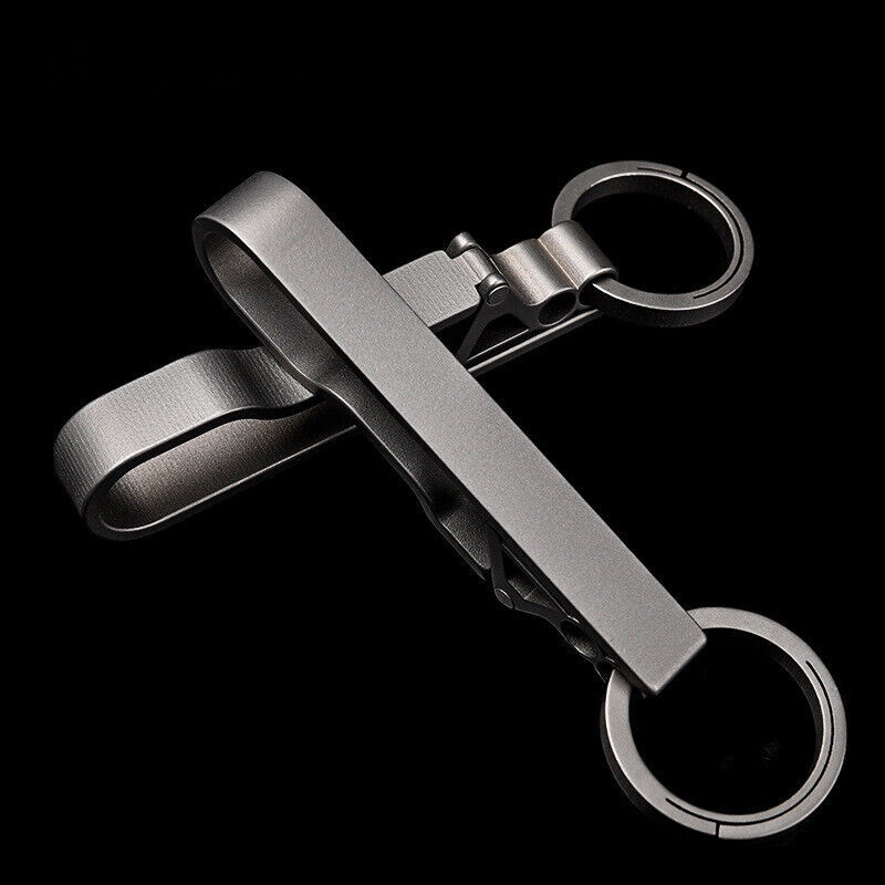 EDC Titanium Alloy Keychain Quick Buckle Detach Belt Waist Hanging Key Ring Tool