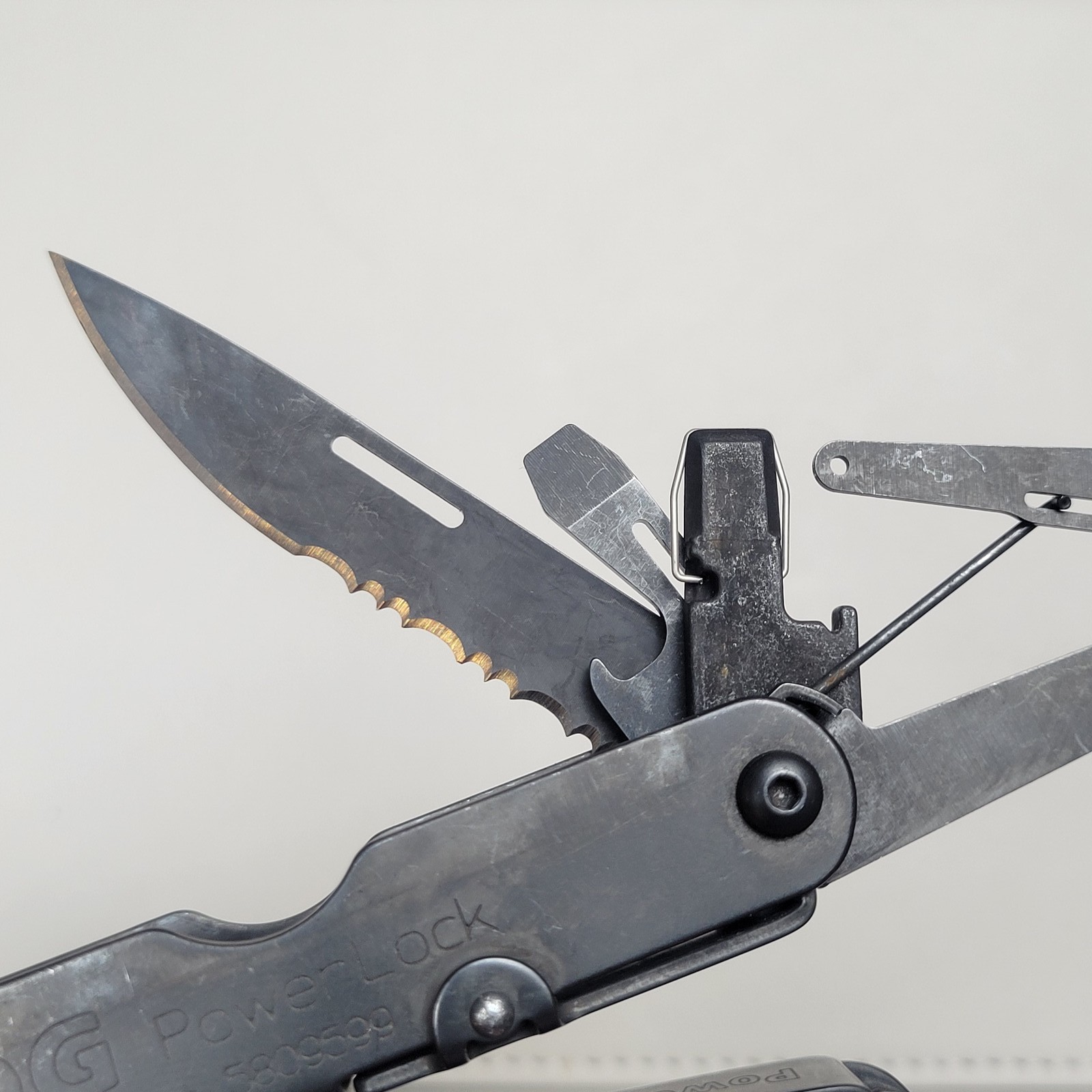 SOG PowerLock Multi-Tool Pliers Black Oxide Finish w/ Sheath B66N