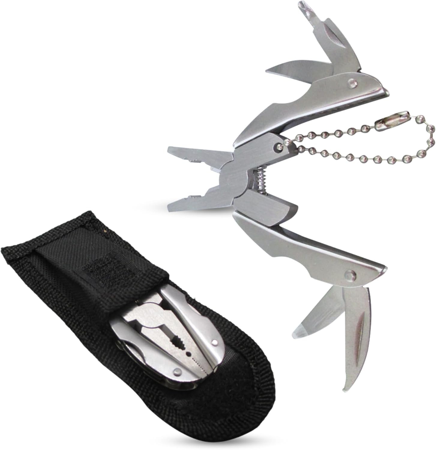 Mini Multitool Keychain Set – Multifunctional All In One Pocket Tool – 6-in-1, P