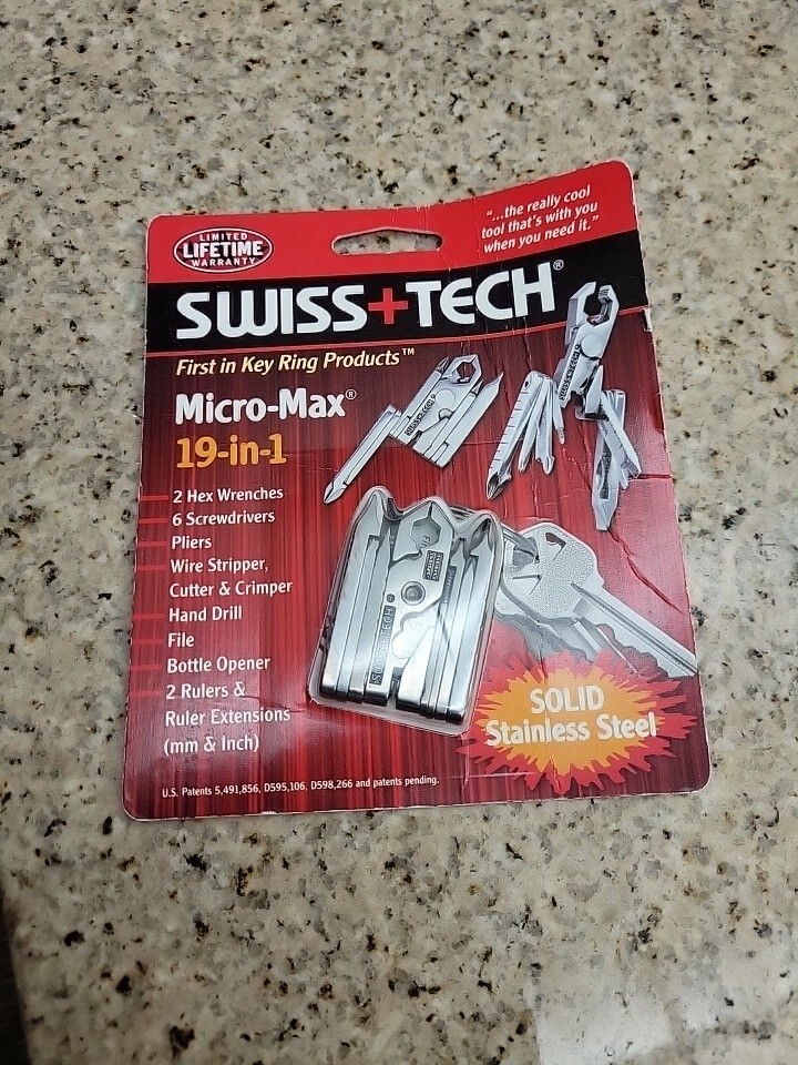 Micro Max 19 in 1 Multi ~ Swiss Tech ~ Wrenches Screwdrivers Stainless ~ Pocket