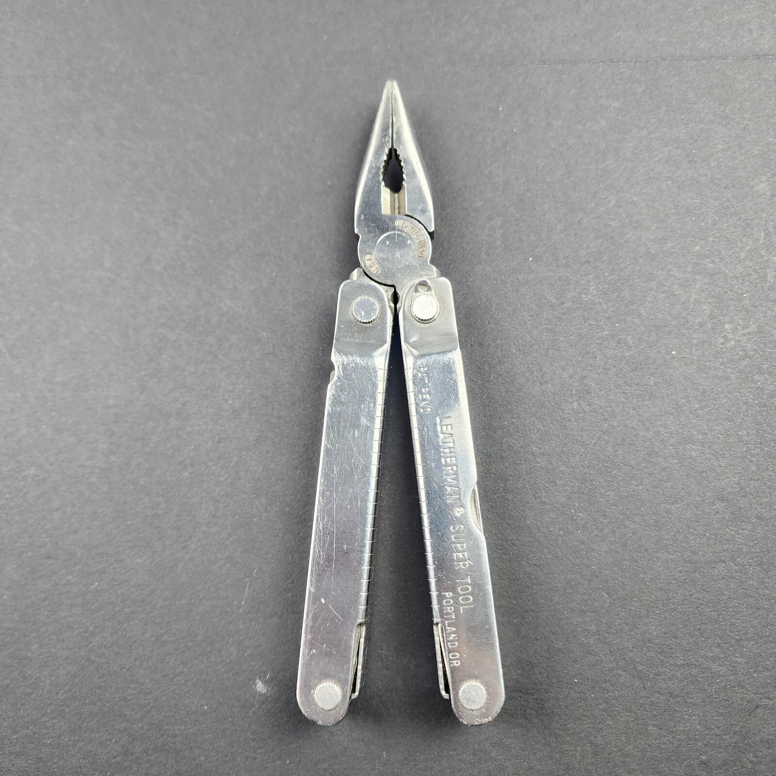 Original Super Tool Black Oxide Multitool Made In USA w Nylon Sheath