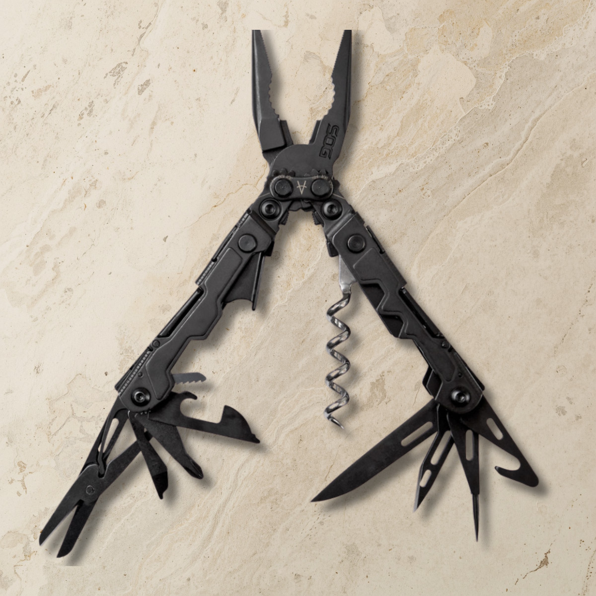 SOG PowerLitre Multi-Tool Pliers Knife Scissors Compound Leverage EDC 4.6 oz