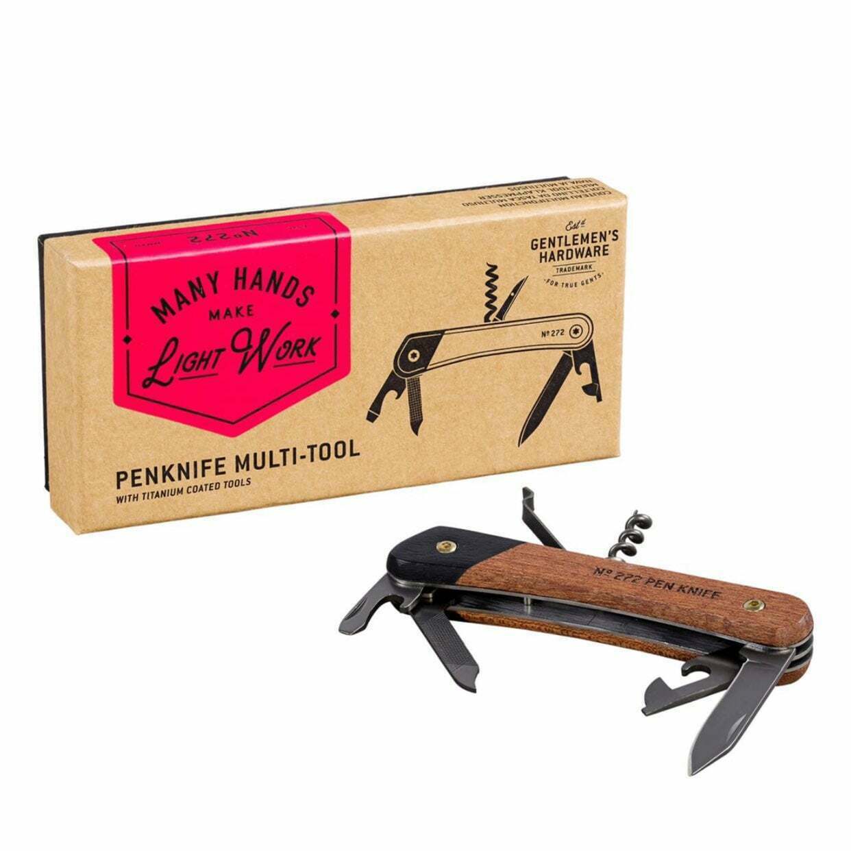 Groomsmen Gentlemen’s No. 272 Pocket Folding Pen-knife Multi-tool Titanium NEW