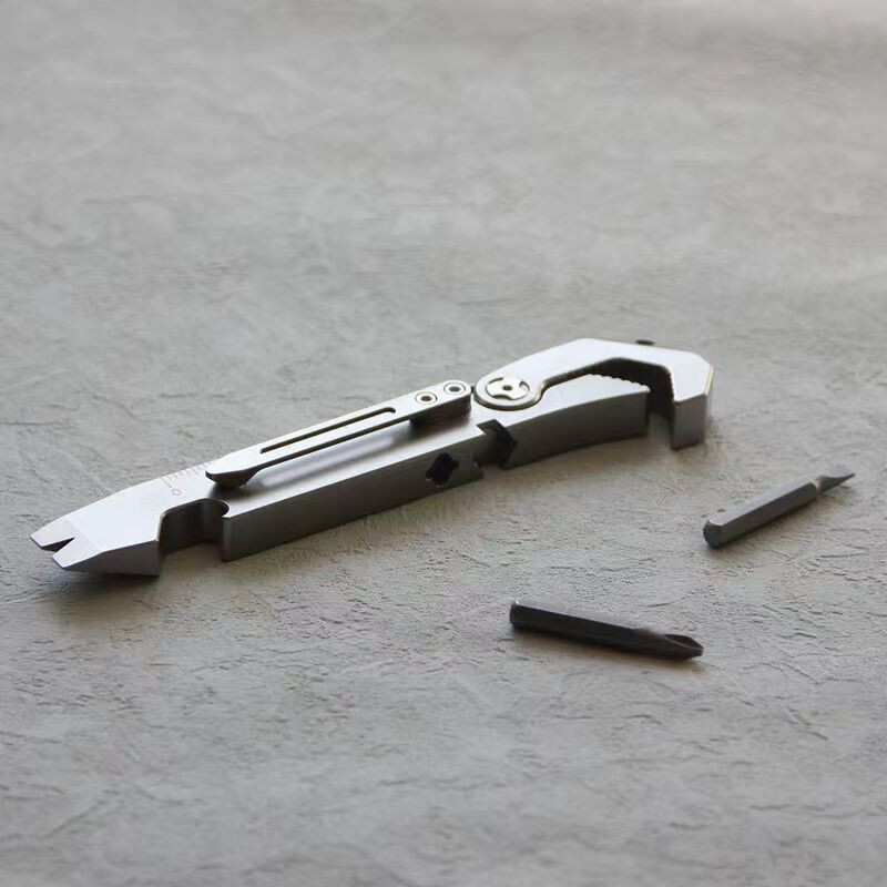 TC4 Titanium Crowbar Pry Bar Wrench Spanner EDC Tool Bottle Opener Clip Gift