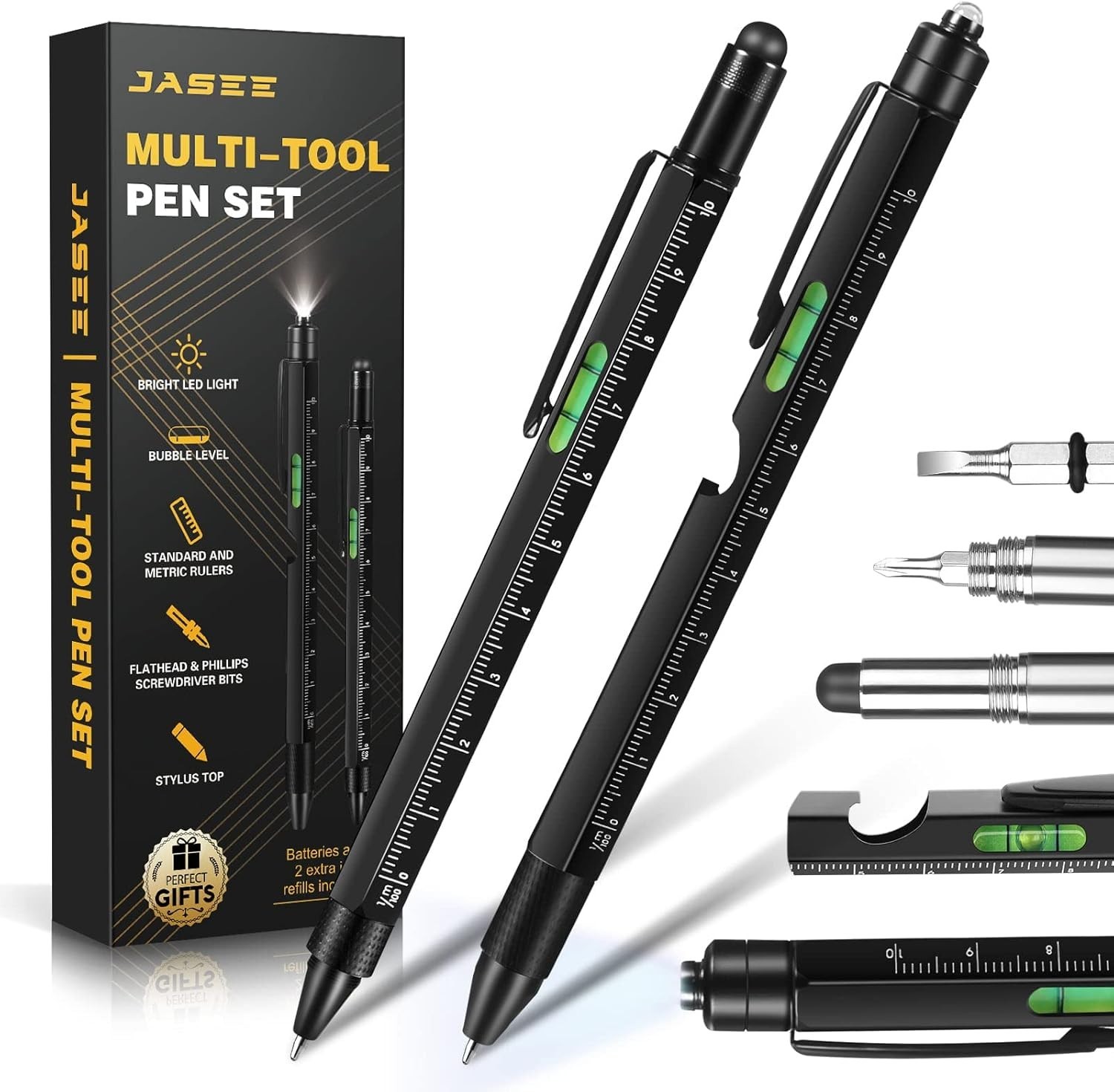 All-in-One Tactical Pen Set with LED & Screwdriver – Unique Gifts for Him