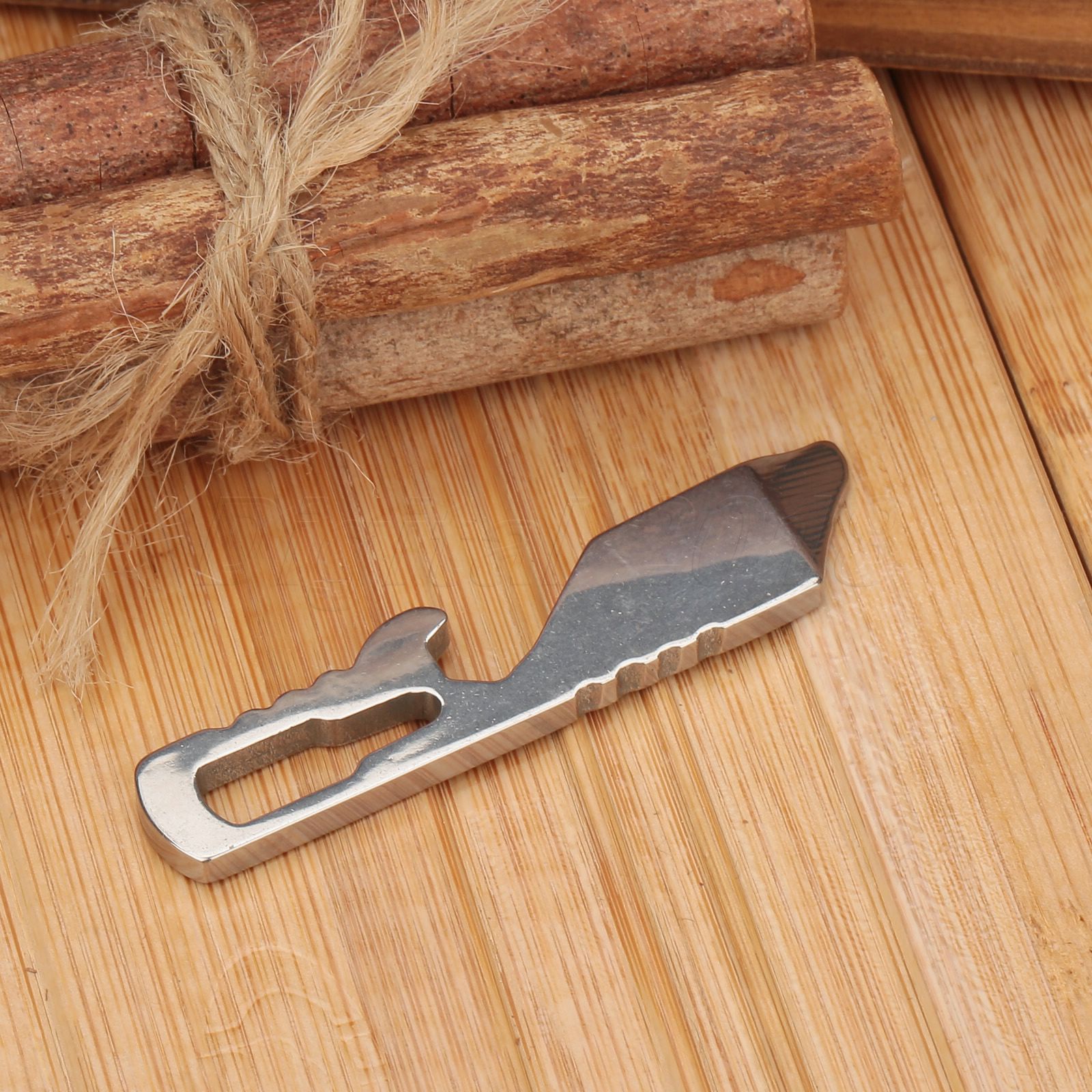 Stainless Steel Multi EDC Tool Pry Bar Bottle Opener Screwdriver Survival Tool