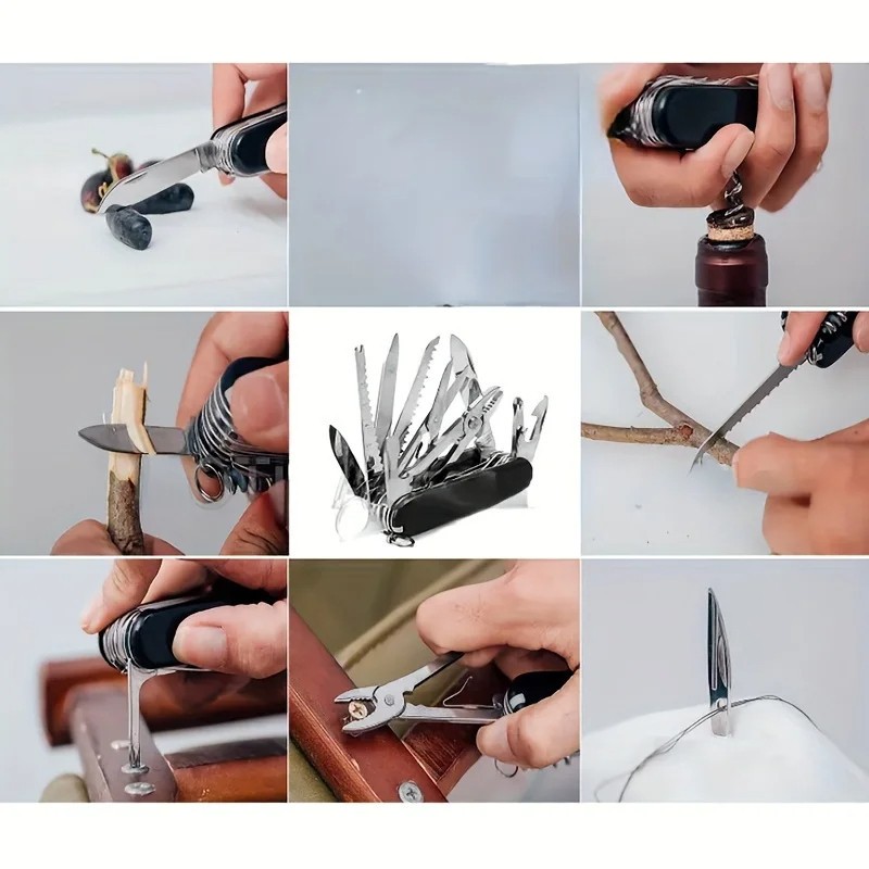 30 in1 Outdoor Knife Multifunctional Stainless Steel Camping Pliers Hand Tool