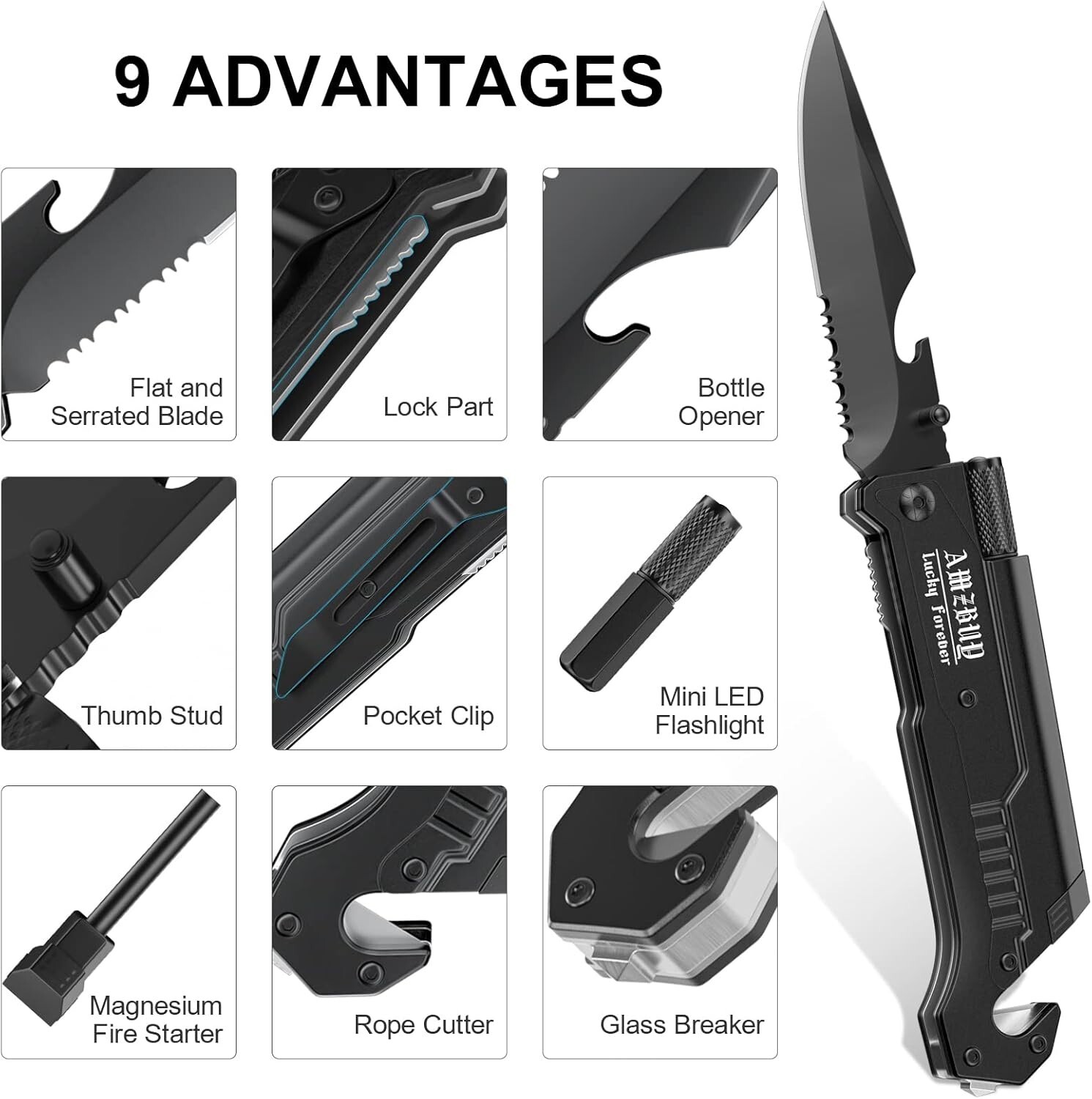 Stocking Stuffers for Men Dad Gifts 7-In-1 Multi ‎Tool Gifts – Pocket Multitool
