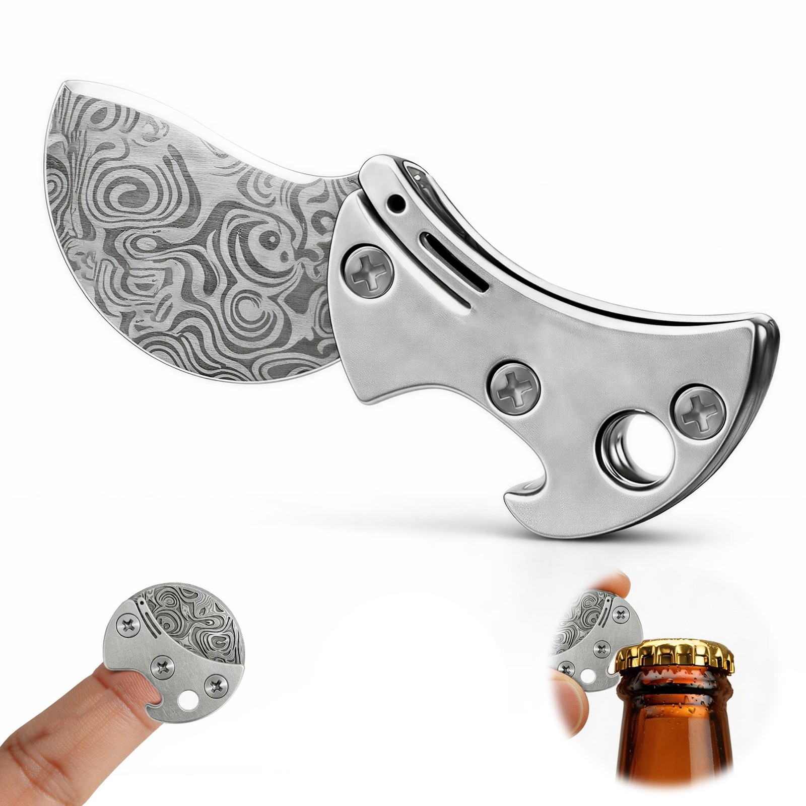 Apedret Mini Coin Keychain Tool: Titanium Compact Bottle Opener & EDC Cutter …