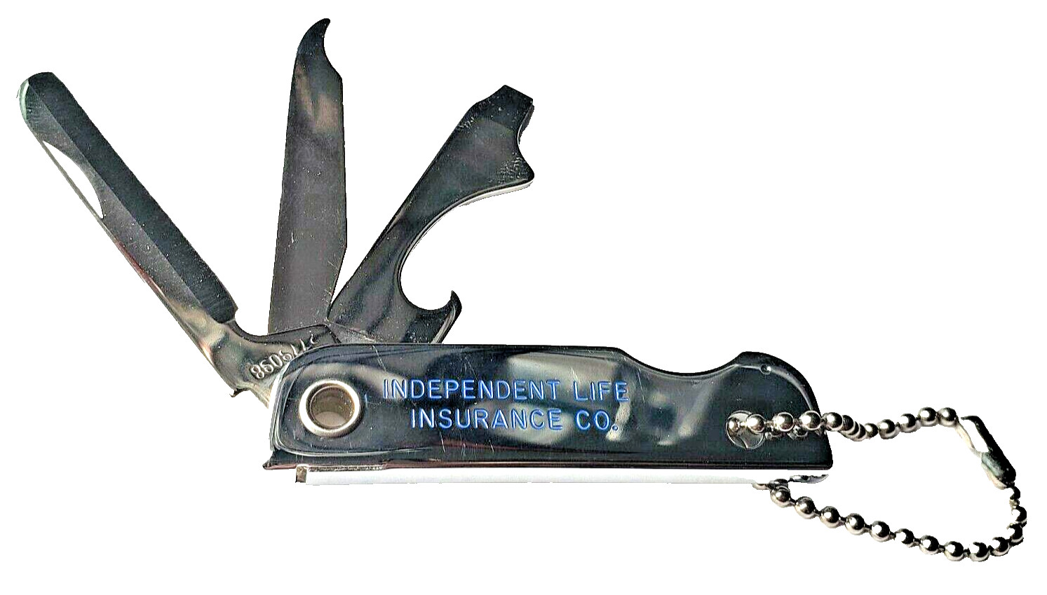 Multi-tool Knife Keychain Independent Life Insurance Co. Fl. Chrome Advertising