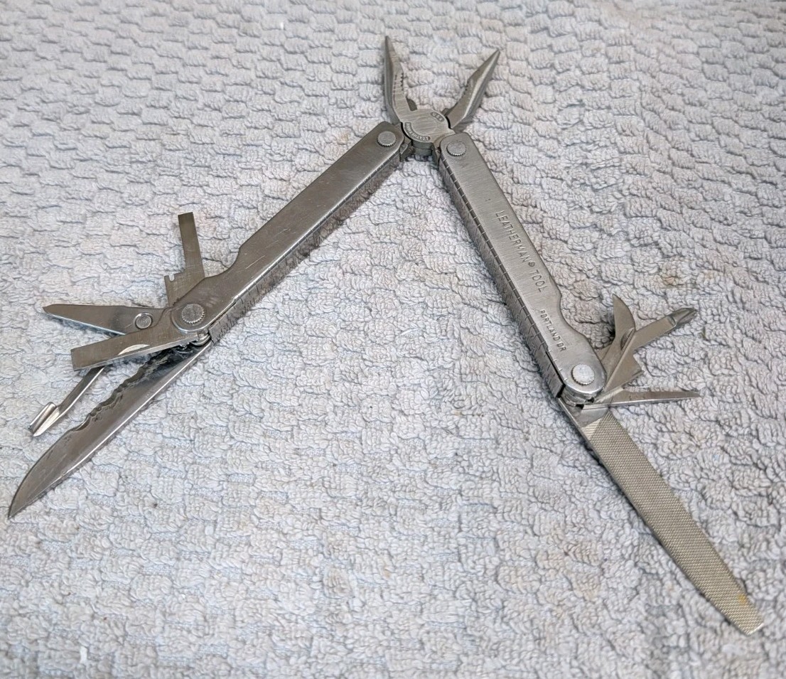 Vintage Leatherman PST II Multi-Tool With Original Box Leather Sheath Manual