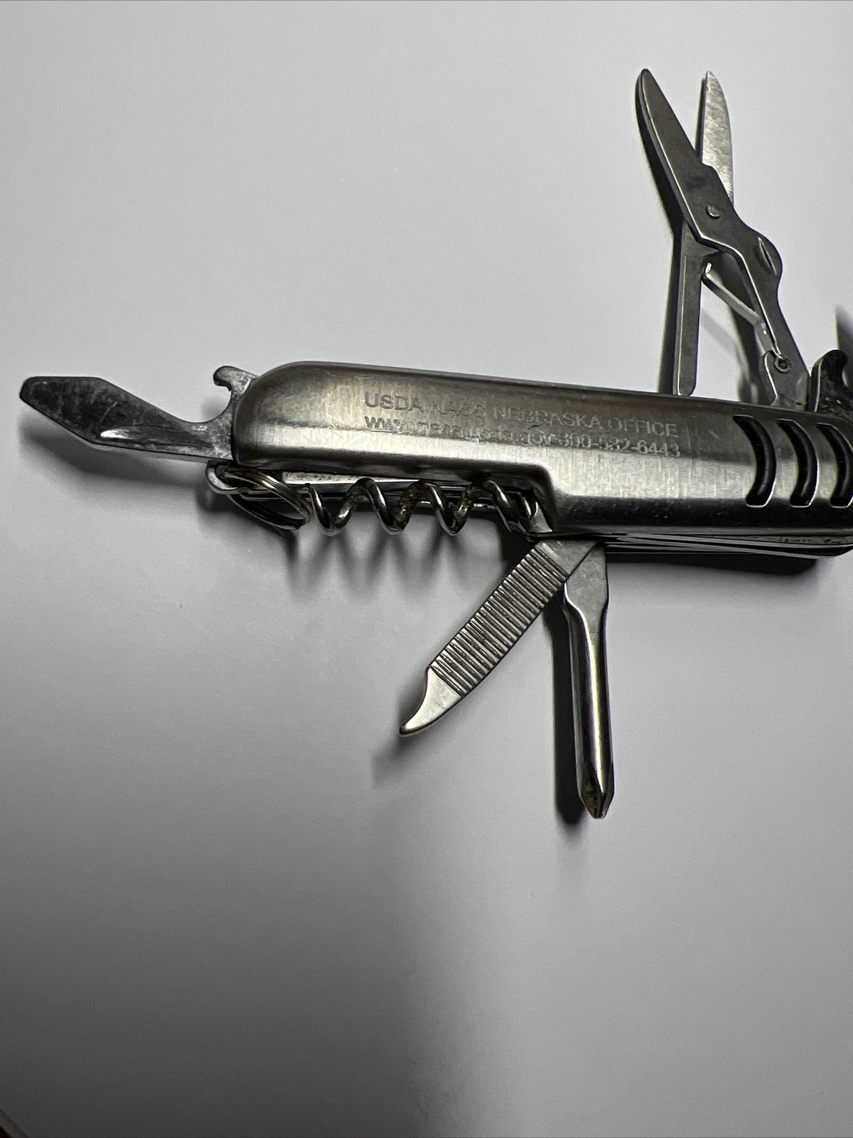 Stainless Steel Multi Tool 7-in-1 Pocket Knife Can Opener Corkscrew Scissors