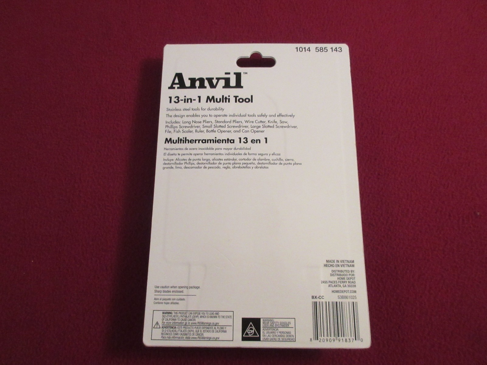 ANVIL 13-IN-1 MULTI-PLIERS TOOL + 13-IN-1 COMPACT TOOL STAINLESS STEEL