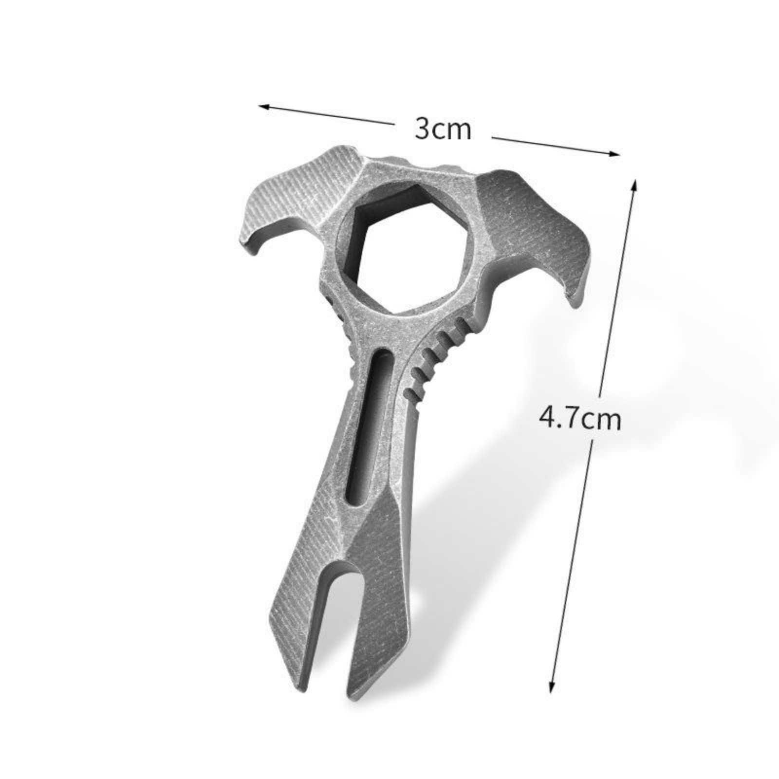 Titanium Alloy EDC Multi Tool Finger Grip Outdoor Survival Pry Bar Bottle Opener