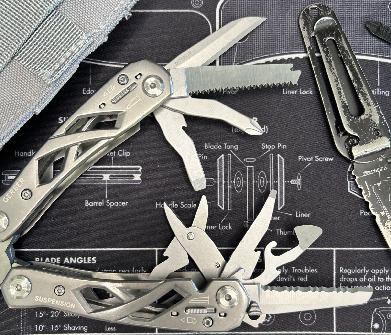 Gerber 1 Suspension W/Sheath / 1 Ridge/ 1 Swagger/ 1 Dime Compact Lot Of 4 GUC