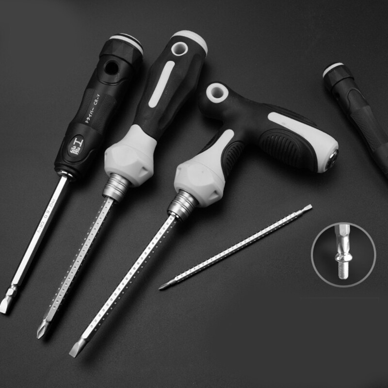 Double-Use Slotted Shank Hand Tools Screwdriver Mini Ratchet Repair