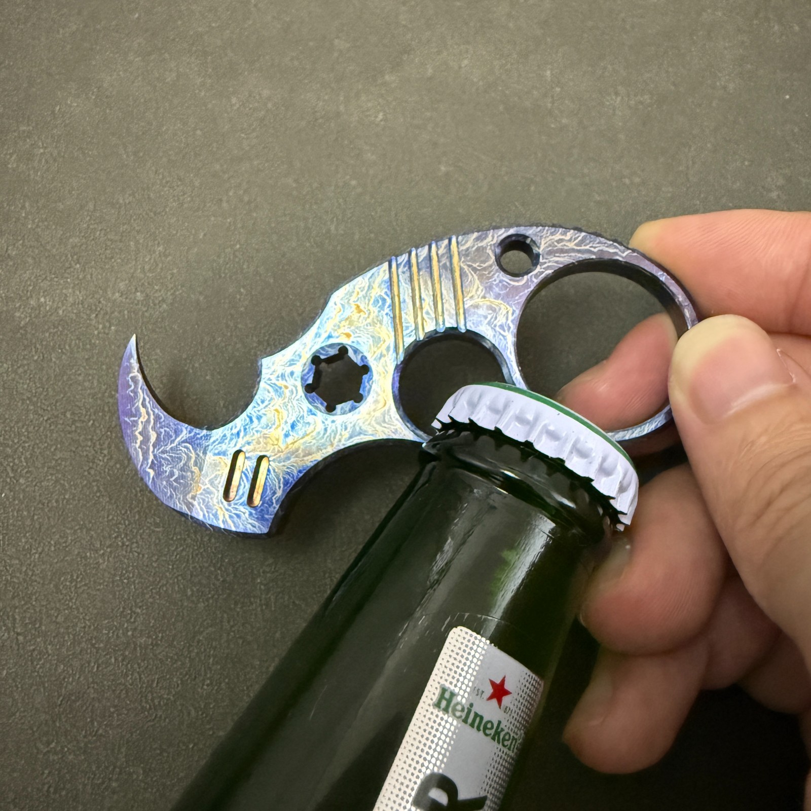 Doceaedc RIHE TC4 Titanium Rhinoceros Crowbar EDC Multi functional Tool colorful