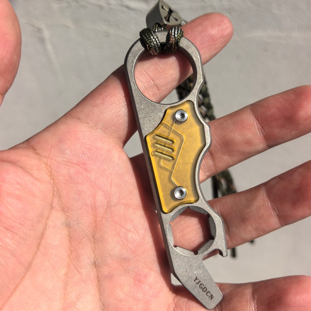 EDC tool TC4 Titanium alloy Pry bar Outdoor maintenance self-defense Tool