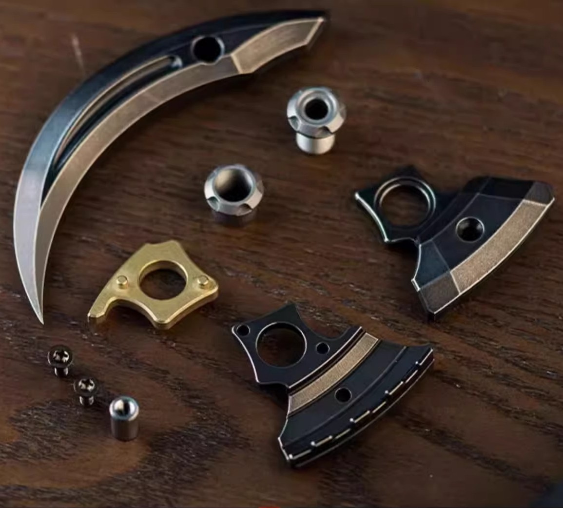 Titanium Alloy Hook Claw EDC Tool Hand Carved and Polished Multi Tool