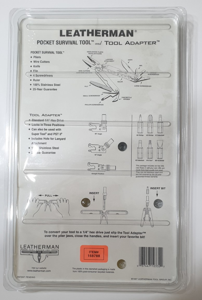 🔥🔥🔥🔥 Leatherman PST + Bits +Tool Adapter Set Collectable New In Blister Rare