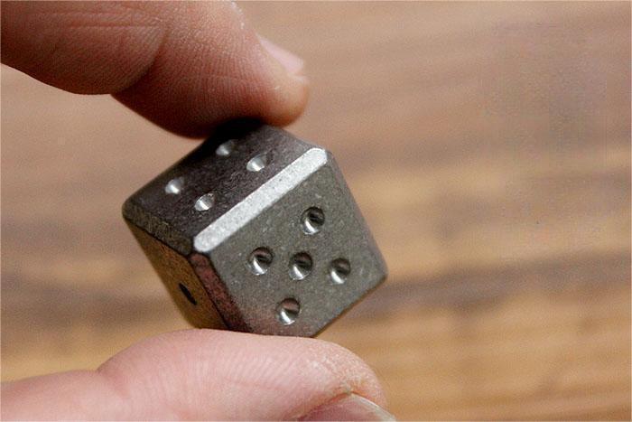 1PC Solid TC4 Titanium Dice EDC Toy Bar Entertainment Reusable Metal Ice Cube