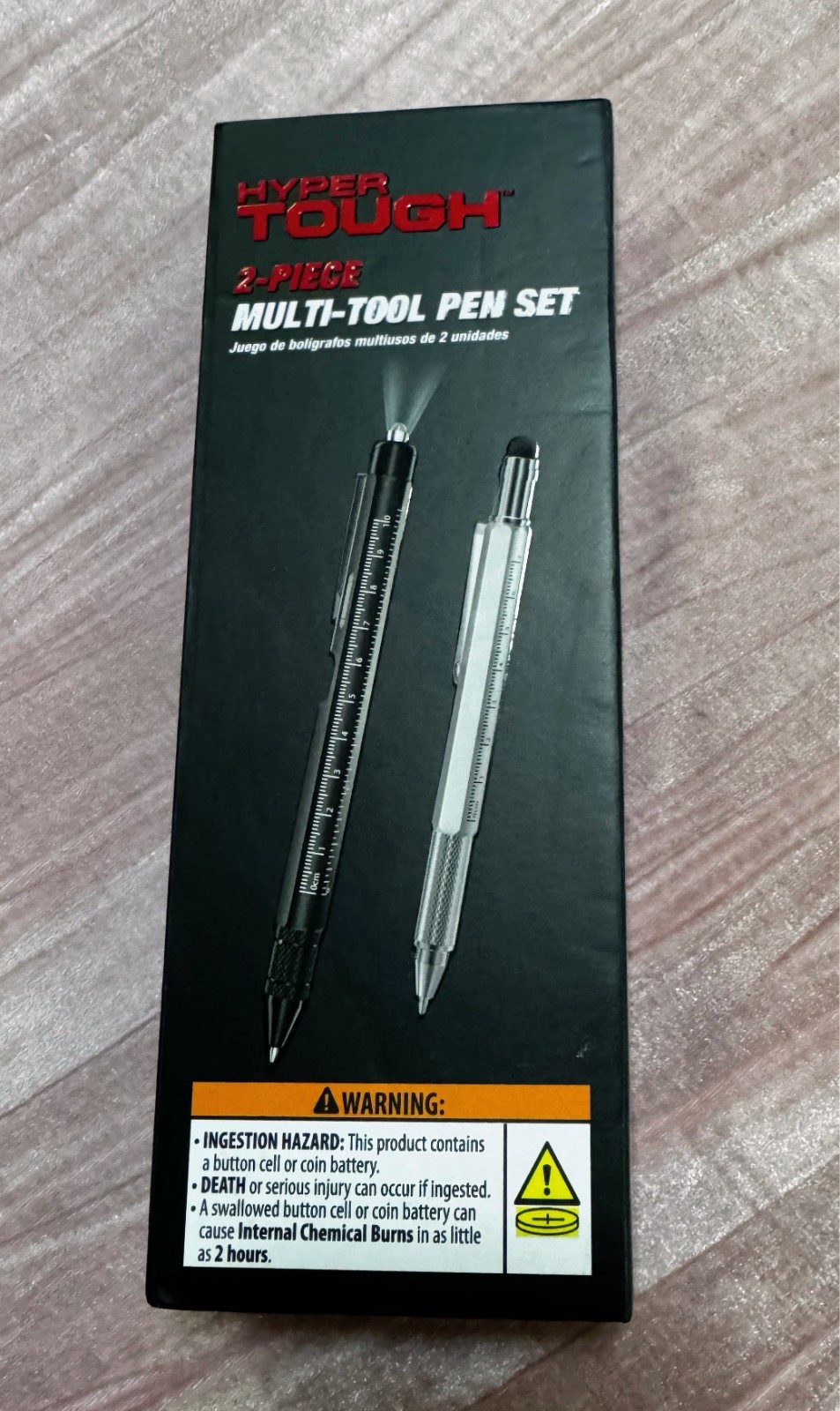 Hyper Tough 2-Piece Multi-Tool Pen Set Black NEW in BOX