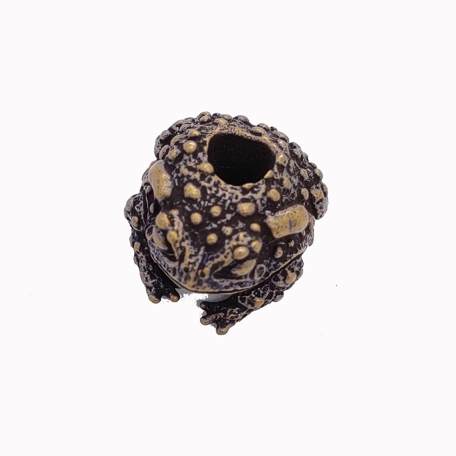 EDC Brass Toad Folding Knife DIY Umbrella Rope Lanyard Paracord Tool Pendant
