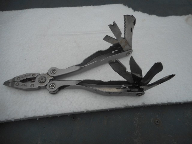 Vintage Schrade Tough Tool ST1 Multi-Tool w/ Leather Sheath USA Gift Pliers