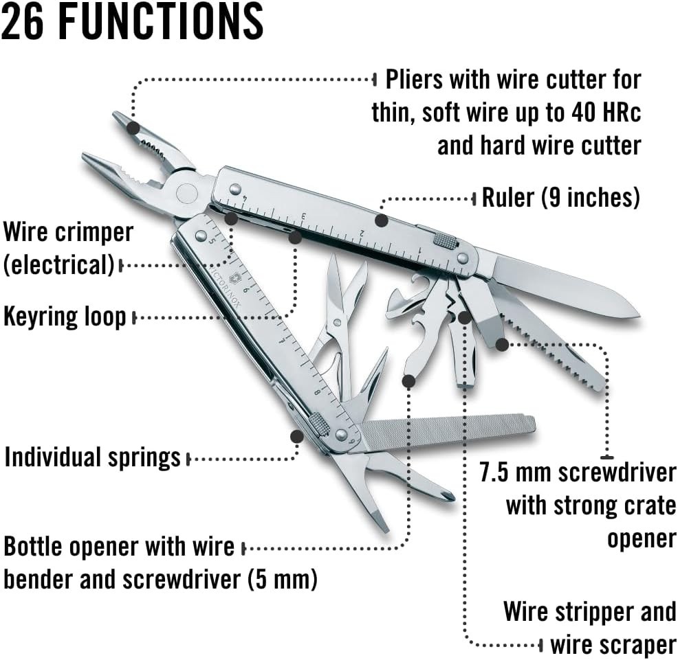 Victorinox Swiss Tool X 3.0327.N Multi-tool 26 Functions w/ Nylon Pouch Genuine