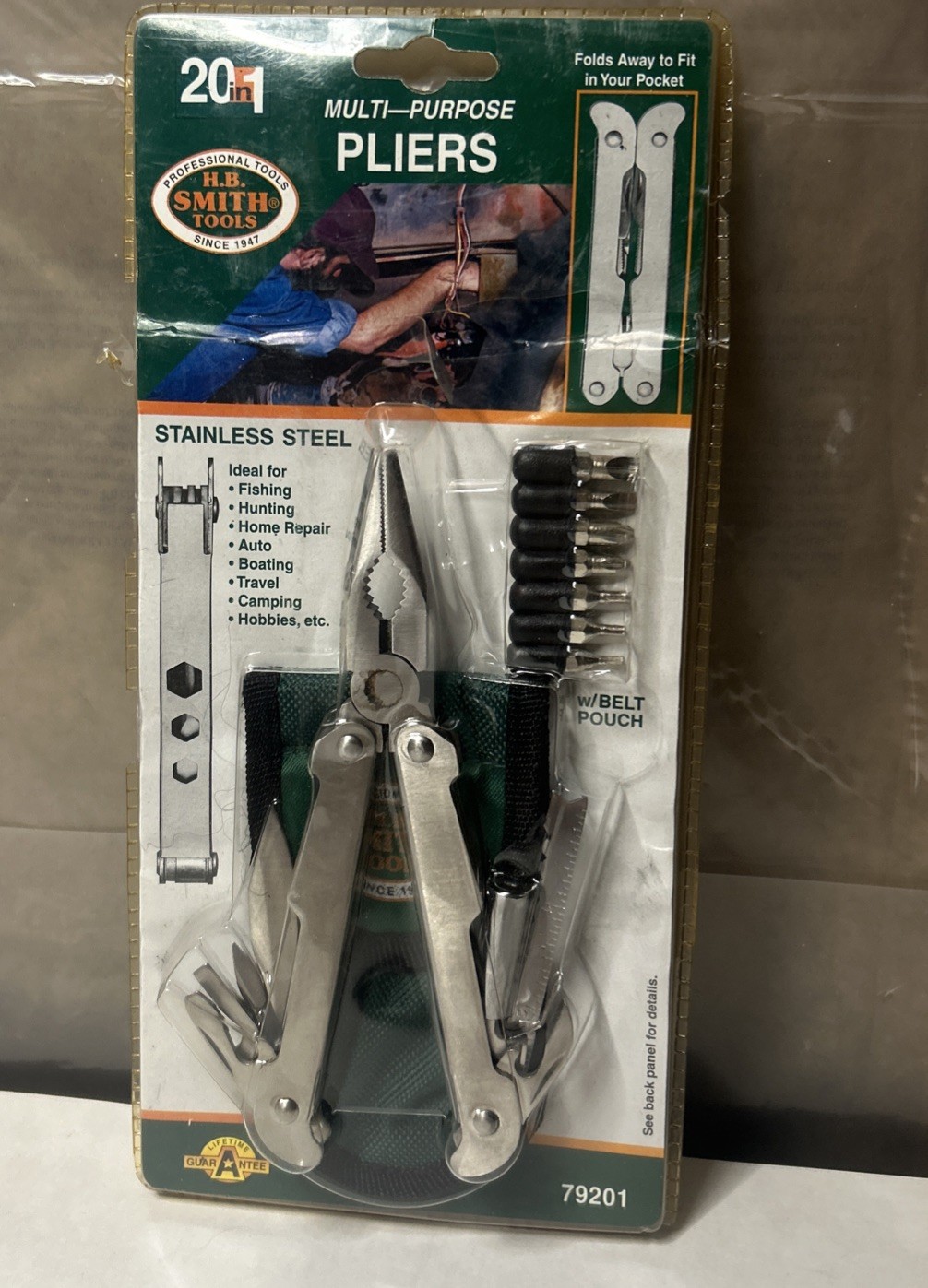 H.B. Tools Stainless Steel Multi Purpose Pliers 20 in 1 with Belt Pouch
