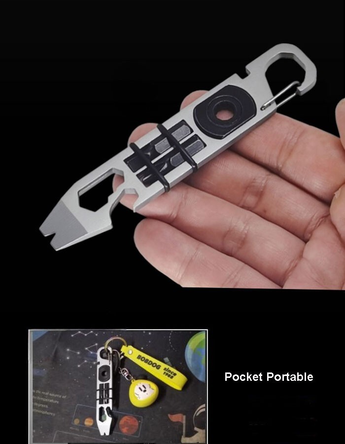 EDC Stainless Steel Keychain Pocket Pry Bar Crowbar Opener Outdoor Multi Tools