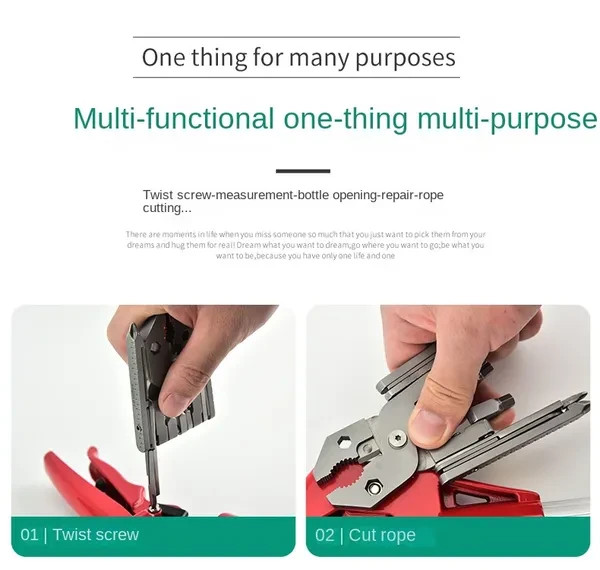25 in 1 Multitool High Quality Folding Wire Cutter Plier with Screwdrivers; Mult