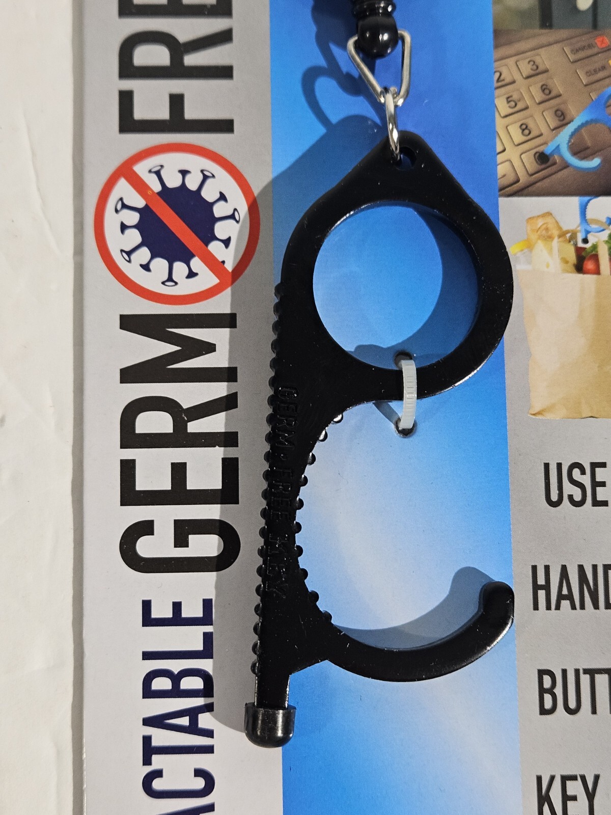 2 Pack of BLACK Retractable ALUMINUM Keychain Muti Tool Germ Free KEY MULTI TOOL