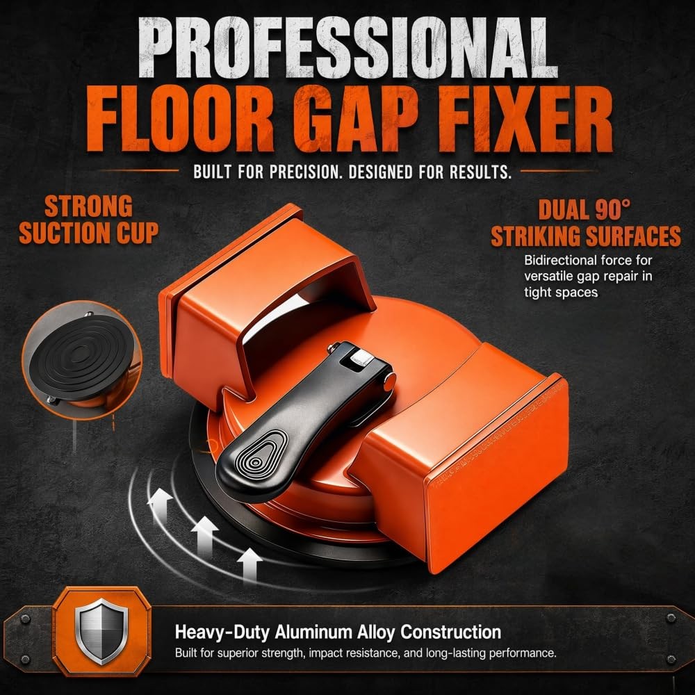 Heavy Duty Floor Gap Fixer Tool, Iron Construction with Enhanced Suction Cup