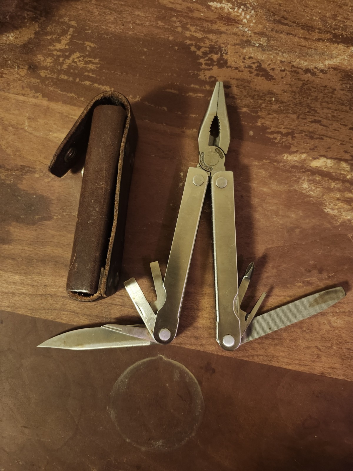 Vintage Original Leatherman Multi-Tool Portland OR TM “0895” w/ Leather Sheath