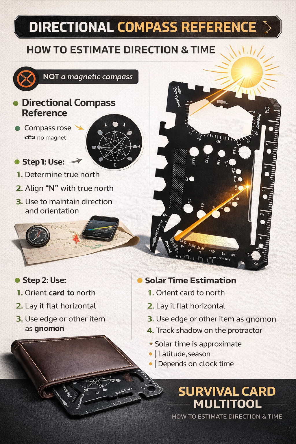 Survival Multitool Card Credit Card Size Wallet Multi tool EDC Tool Camping Gear